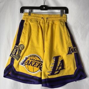 NBA LA Los Angeles Lakers Men's Medium Pro‎ Standard Team Player Shorts Gold